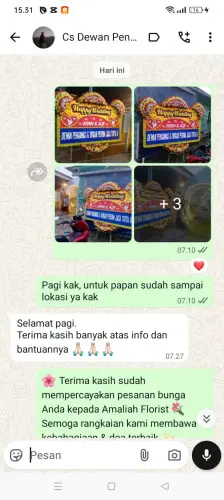 Testimonial Papan Bunga Pernikahan patengan
