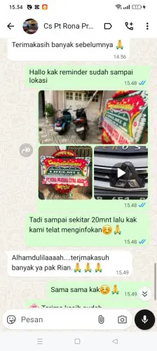Testimonial Papan Bunga patengan