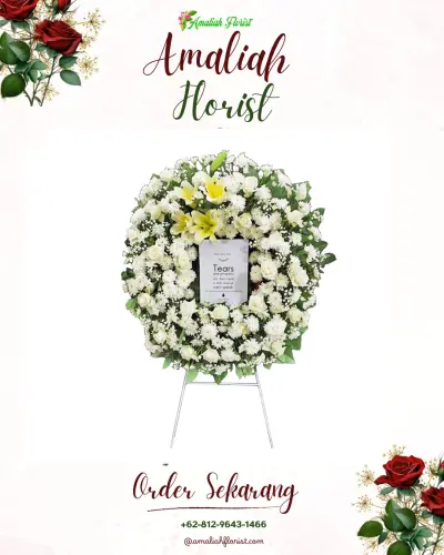 Krans Bunga Duka Cita patengan